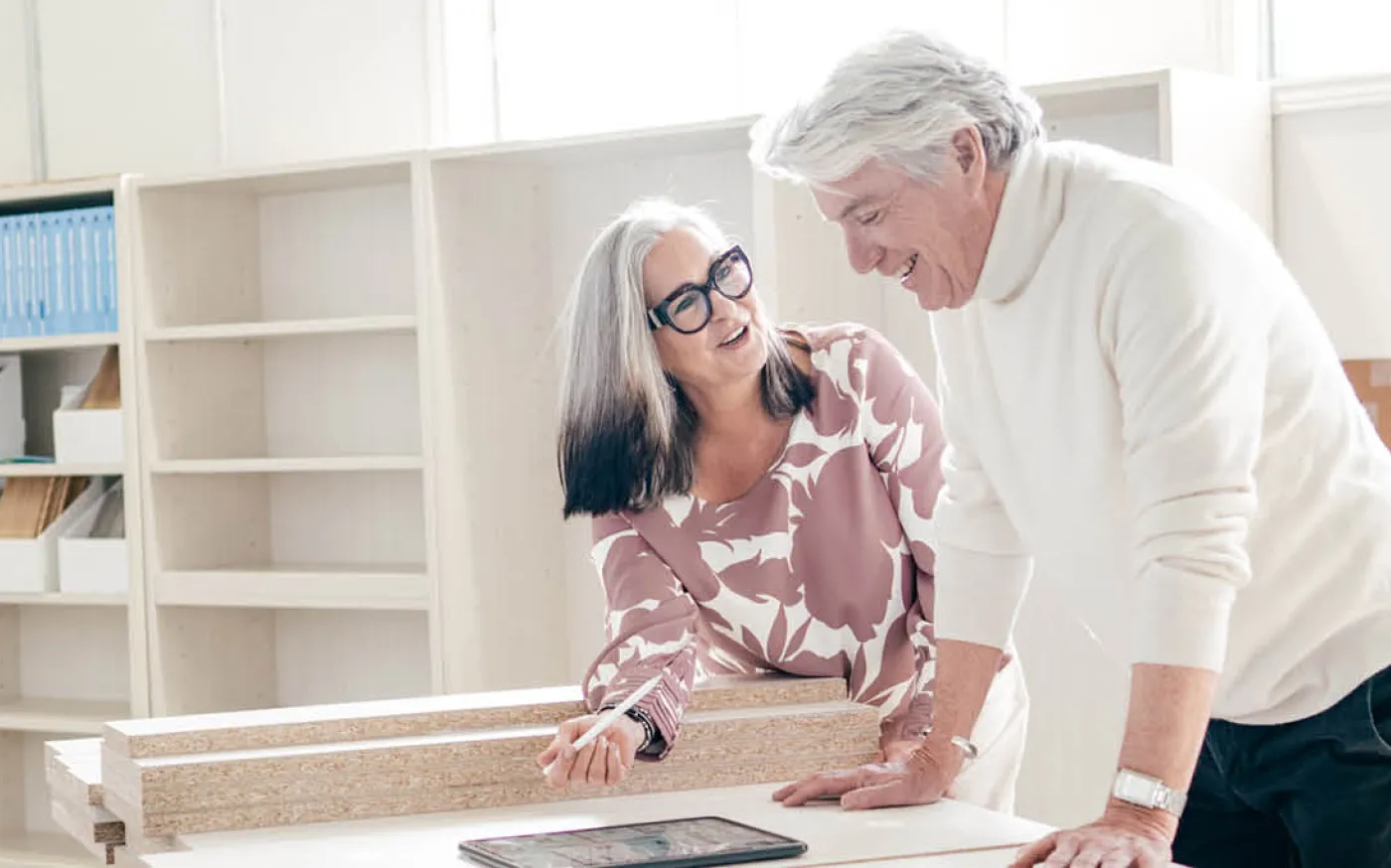 Elderly couple with iPad