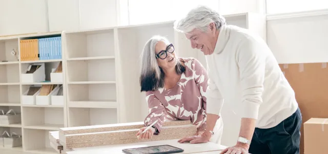 Elderly couple with iPad